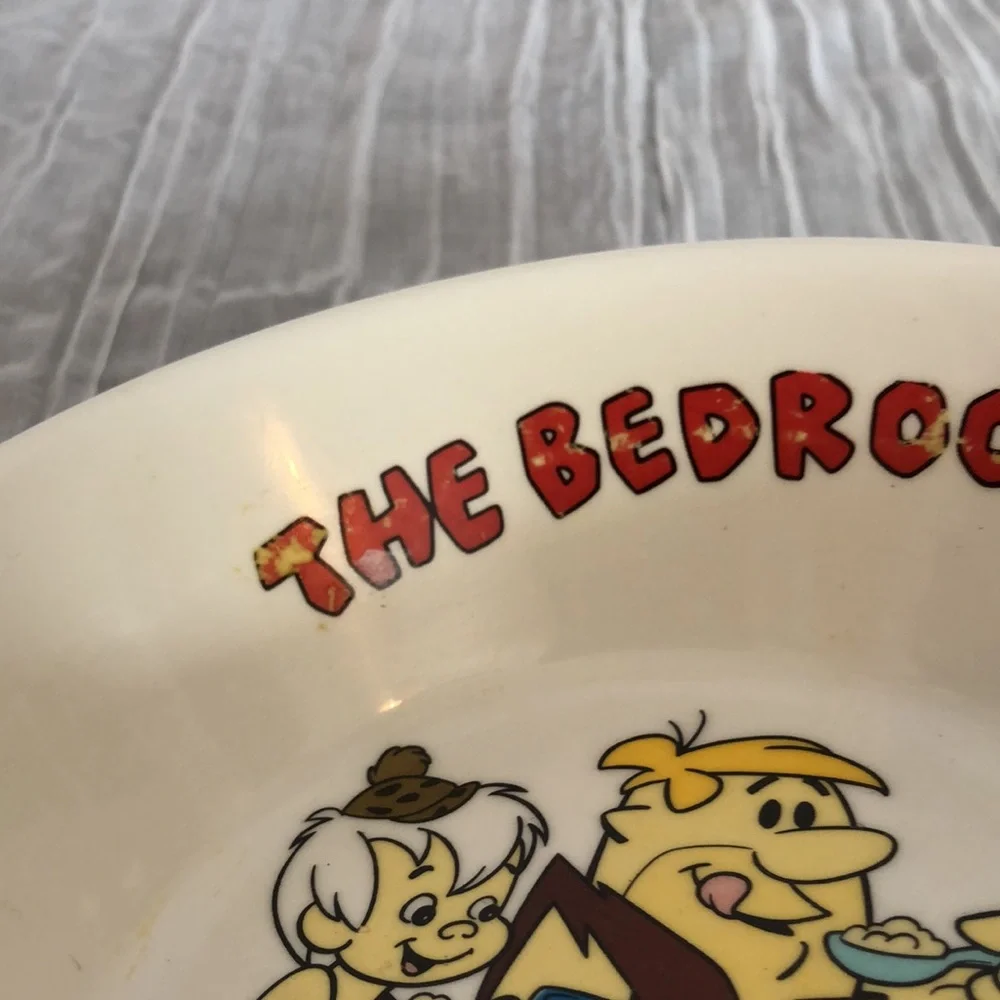 Vintage Flintstones Pebbles plastic cup & bowl & Barney & Dino water squirters - Picture 11 of 16